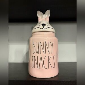 Rae Dunn Large Bunny Snacks Canister